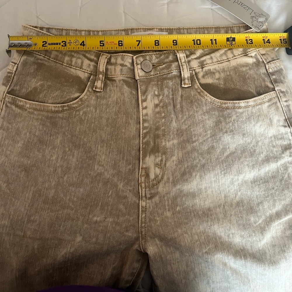🟣Flared Tan Denim Jeans - Picture 7 of 10